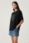 Women’s Oversized Black Graphic T-Shirt