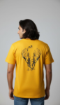 Men's Mustard Regular Fit Round Neck T-Shirt