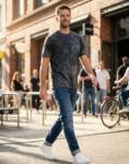 regular fit round neck